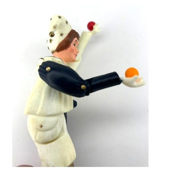 Vintage Hallmark Holiday Jester Christmas Ornament 1984 Moveable Arms Legs 5" - Picture 5 of 8
